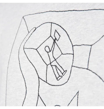 Norse Projects x Geoff McFetridge Vagn Boredom Logo Crewneck (Hellgrau)