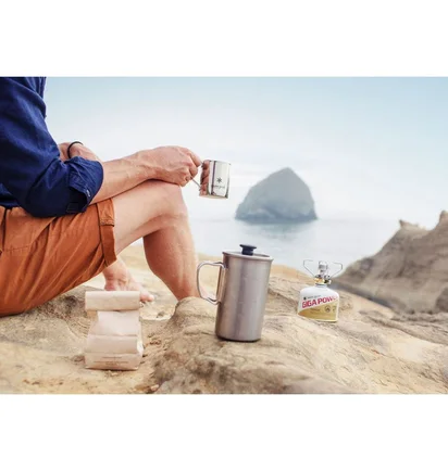Snow Peak Titanium French Press (Silber)