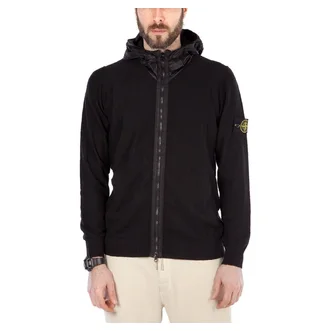 Stone Island Knitwear Hooded Jacket (Schwarz)