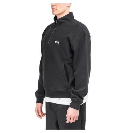 Stüssy Overdyed Mock Sweater (Schwarz)