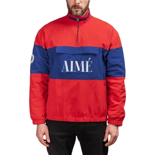 Aimé Leon Dore Nylon Quarter Zip Pullover (Rot / Blau)