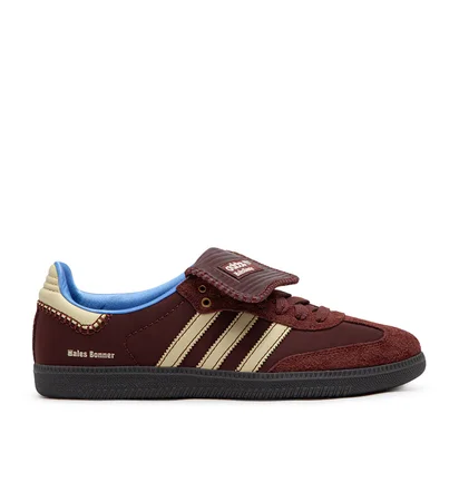 adidas x Wales Bonner Nylon Samba (Weinrot / Beige / Blau)