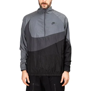 Nike Swoosh Woven Halfzip Jacket (Schwarz / Grau)