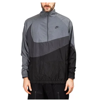 Nike Swoosh Woven Halfzip Jacket (Schwarz / Grau)