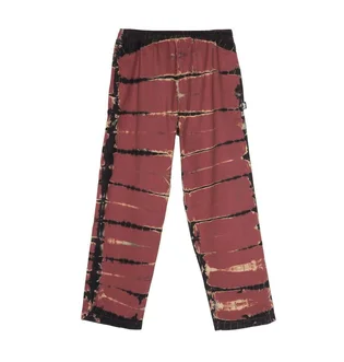 Stüssy Rip Dye Beach Pant (Rot / Schwarz)