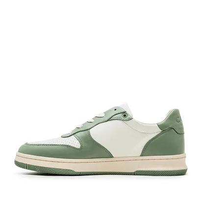 Clae Malone Menta Leather Off-White (Oliv / Weiss)