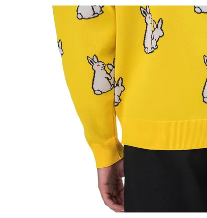 FR2 Rabbits Pattern Knit Top (Gelb)