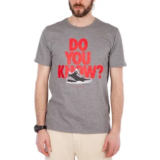 Nike Air Jordan AJ 3 'Do you know' T-Shirt (Grau / Rot)