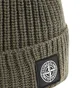 Stone Island Ribbed Beanie (Oliv)