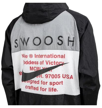 Nike Swoosh HD Woven Jacket (Schwarz / Weiß)