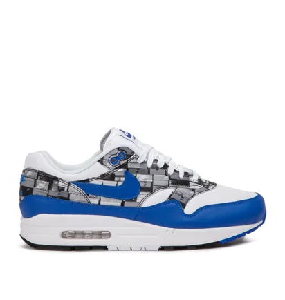 Nike x Atmos Air Max 1 Print 'We Love Nike' (Weiß / Blau)