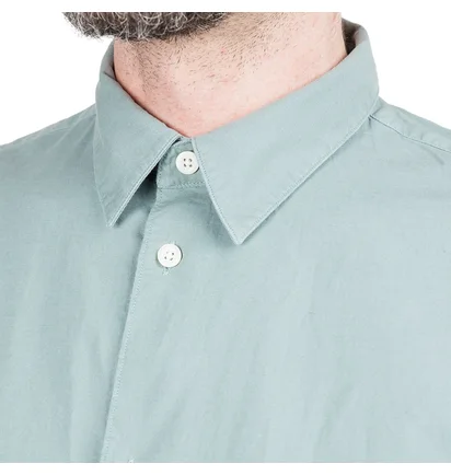 Norse Projects Hans Cotton Linen GMD Shirt (Blaugrau)