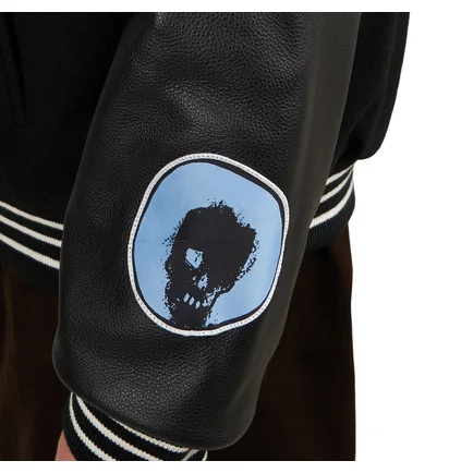 Pleasures x Unkle Mowax Varsity (Schwarz / Weiß)
