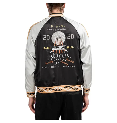 P.A.M. Team Work Reversible Satin Jacket (Schwarz / Grau)