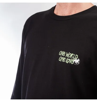 Stüssy One World L/S (Schwarz)
