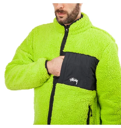 Stüssy Reversible Micro Fleece Jacket (Gelb)