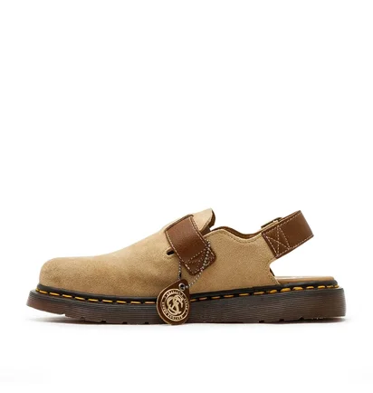 Dr. Martens Jorge Made in England Suede Mules (Braun / Gum)