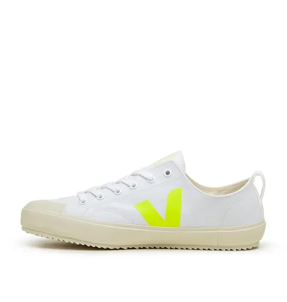 Veja Nova Canvas White Jaune Fluo (White / Yellow)