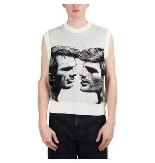 Carne Bollente Brokeback Mountain Vest (Beige / Schwarz)