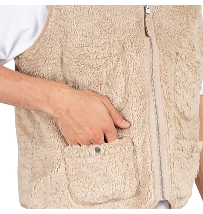 Pop Trading Company Harold Reversible Vest (Beige)