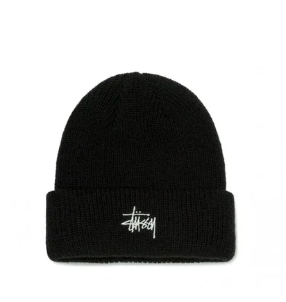 Stüssy Stock HO18 Cuff Beanie (Schwarz)