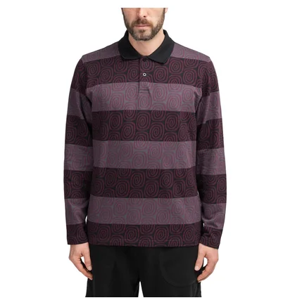 Stüssy Swirl Stripe Polo (Lila / Schwarz)