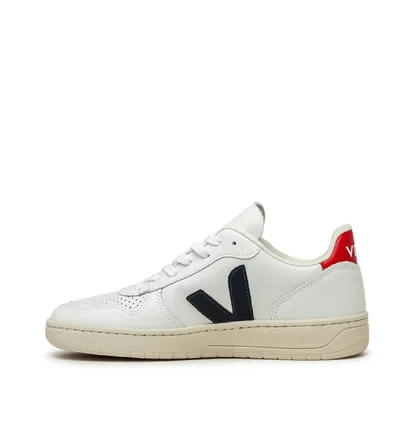 Veja WMNS V-10 Leather (Weiß/ Blau / Rot)