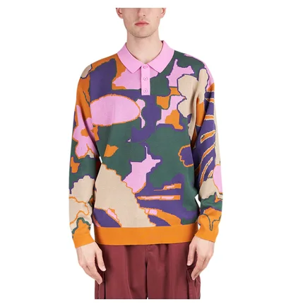 Puma x Perks and Mini Knitted Longsleeve Polo (Multi)