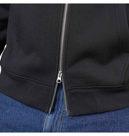 Dime Cursive Small Logo Zip Hoodie (Schwarz)