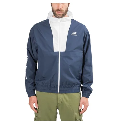 New Balance Athletics Full Zip Jacket (Navy / Weiß)