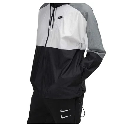 Nike Retro Woven Jacket (Schwarz / Weiß / Grau)