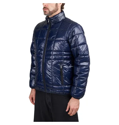 Pop Trading Company Quilted Reversible Puffer Jacket (Navy)