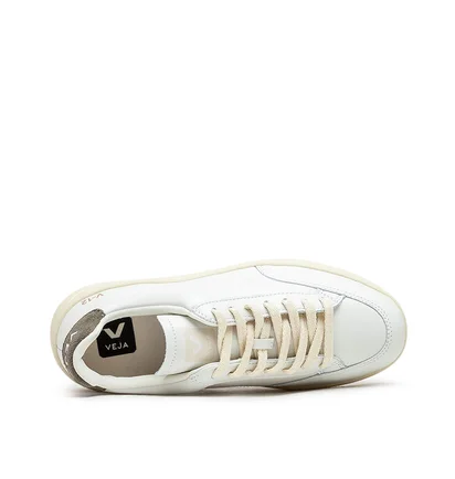 Veja WMNS V-12 Stitch O.T. Leather (Weiß / Oliv)