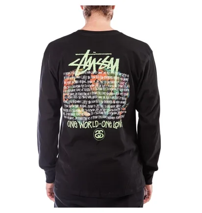 Stüssy One World L/S (Schwarz)