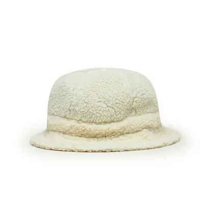 Stüssy Sherpa Fleece Bell Bucket Hat (Weiß)