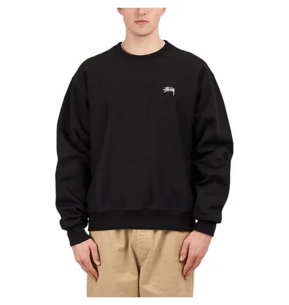 Stüssy Stock Logo Crew (Schwarz)