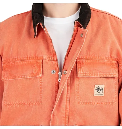 Stüssy Washed Canvas Shop Jacket (Orange)