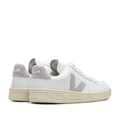 Veja V-12 Leather (Weiß / Grau)