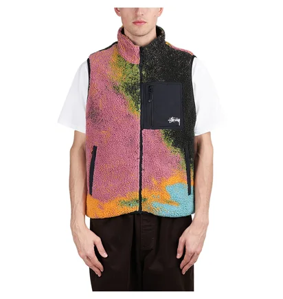 Stüssy Jacquard Dye Sherpa Vest (Multi)