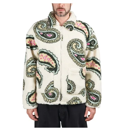 Obey Paisley Sherpa Jacket (Beige / Multi)