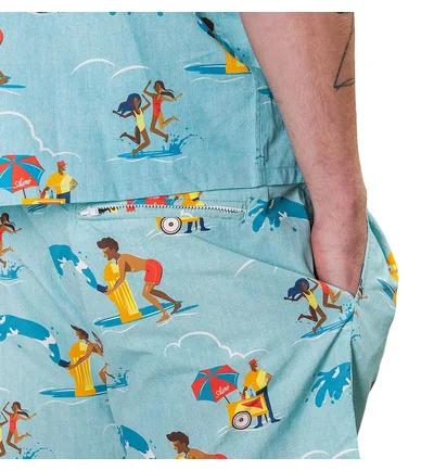 Aimé Leon Dore Block Party Swim Trunks (Blau)