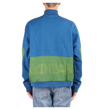 Brain Dead Sinister Screw Overlay Half Zip Fleece (Blau / Grün)