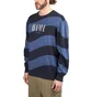 Dime Wave Striped Light Knit Sweater (Navy)
