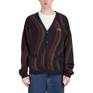 Dime Lightwave Knit Cardigan (Schwarz / Grün / Rot)