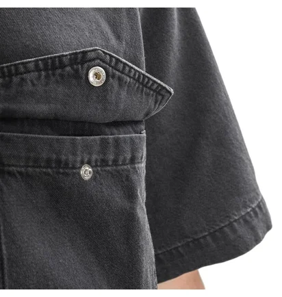 Edwin Big Shirt SS Sky Double Black Denim (Schwarz)