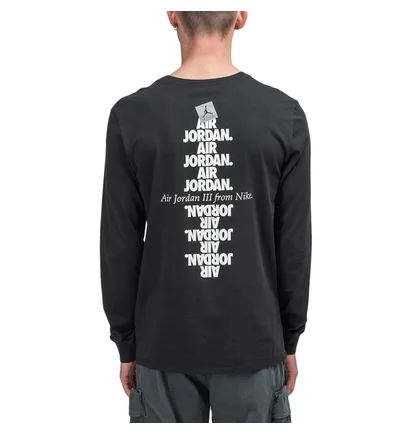 Nike Air Jordan AJ 3 CNXN 3 Longsleeve Shirt (Schwarz / Weiß)