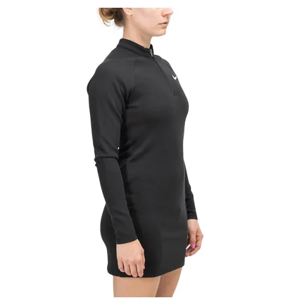 Nike WMNS Long-Sleeve Dress (Schwarz)