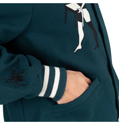 Parra Cloudy Star Varsity Jacket (Grün / Schwarz)
