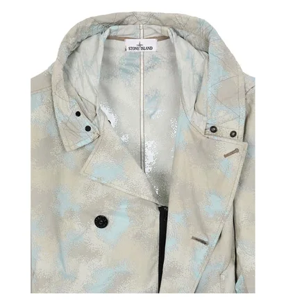Stone Island Camo Dévoré Watro-TC Jacket (Beige / Grau)