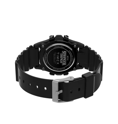 Timex Atlantis x Stranger Things 40mm Resin Strap Watch (Schwarz)